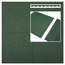 Fallschutzmatten Fallschutzplatten grün 500x500x45mm (m2)