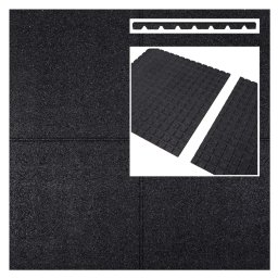 Fallschutzmatten Fallschutzplatten schwarz 1000x1000x25mm (m2)